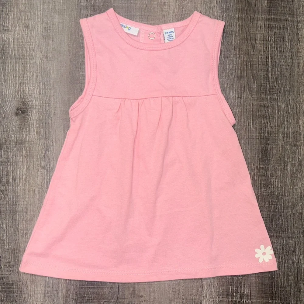 💞 New Baby Girl Size 24 Months Pink Sleeveless Sun Dress